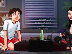 Summertime Saga - Beautiful Asian woman enjoys a huge cock