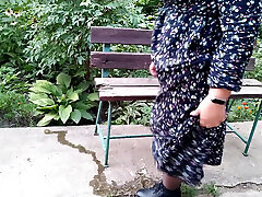 The son-in-law&039;s task is to make the mother-in-law&039;s pantyhoses wet