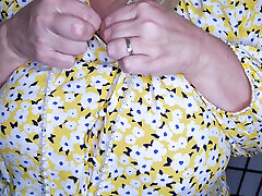 Office Manager showing her Massive Tits - Cheating Mature Amateur selefing sex girl Slut Mom Aunt