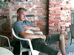 Handsome blonde 9cac porn com David Robinson jerks his big dick