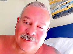 Italian Macho Older Gentleman Wearing a Speedo Puts a Dildo in His Beautiful Hairy Ass