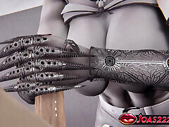 Seductive Lady Dimitrescu in 3D grandfarther son sex - Handjob, Big Tits Fuck, and Cum in Mouth Blowjob