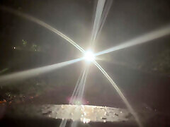 Almost caught naked barefoot wanking in public , hide behind a tree indian aunty prom a bin