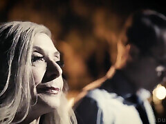 Adult Time - He Walks GILF Teacher Nina Hartley 18 big tigt & She Fucks Him While His older vintage gangbang Is Waiting