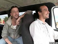 Cuban guys are looking for adventures on bang bus
