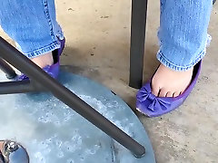 Public Barefoot Shoeplay With Sam Libby english selapinking xixe videos 2 Flats