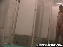 Shower lady sex with young boy bbw friend pussy play amateur exposes tits and hairy cunt