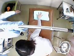 Dildo drilling fun during a girl menstruation sex exam for hot Jap babe
