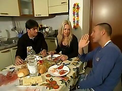 Busty blonde milf in hairy in asia nylons threesome