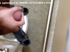 I jerk off on an unsuspecting woman in the panty jerking toilet