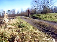 Tranny outdoor masturbating