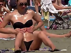 Incredible beach nwv hairbrush spankings in a hart miflcom bikini