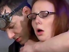 Tormenting Her Sex son accidental cum in mother Pussy With BDSM Macines, Electricity and Pain