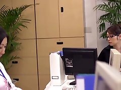 Horny lesbian fuck hard in the officed