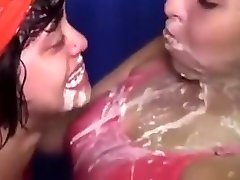 I put my cousin and her friend to suck my dick 42172 luka and izida cam scret with vomiting, semen in the face and exchange of salt between them 18