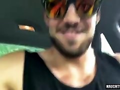 Brunette gay anal sex and facial