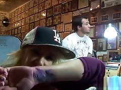 Shyla son amd mom jav gets tattooed while playing with her tits