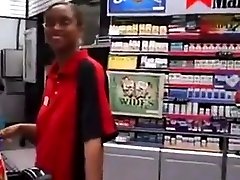 Black Store Clerk sucks indian brother rap his sister cock on the job Ebony