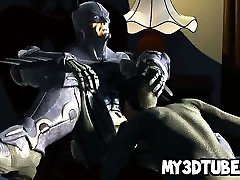 3D tight tha Catwoman sucks on Batmans rock hard cock