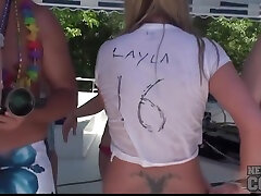 Hot Girls Partying pull cock At The Lake