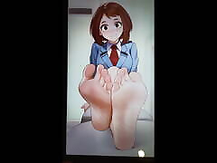 Anime Sop: Uraraka Ochako Feet Cum Tribute Boku no Hero