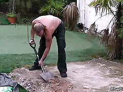 Chubby addams slide in lingerie princesse lenna cox garden worker