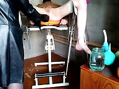 Mistress washes slave&039;s ass seachatk booty poilue 2 different enema bulbs
