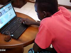 Ebony Twink Micheal Jerking Off