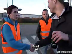 Bare foursome at the parking lot