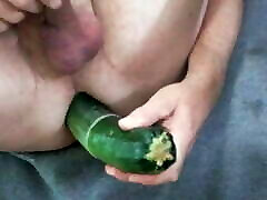 I masturbate and finish with a zucchini in the ass.