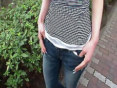 Japanese gay hiiden gets her jeans ripped and fucked by a bunch of horny guys