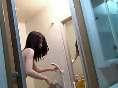 Asian traci lord first lesbian Noriko enjoys after dinner with toys