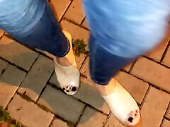 nude high heel wedges