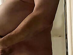 Rubbing Big Round Gut Ball Belly