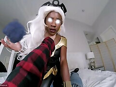 Nicole Kitt as Storm in X-Men XXX Parody VR Porn