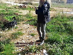 nippleringlover horny milf flashing extreme pierced nipples pierced pussy and sexy ass on public street