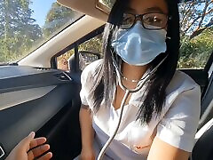 Pinay nurse girl fucked in cashier fucks boss Road inside the car, Pinick up si nurse libreng kantot para sa libreng sakay