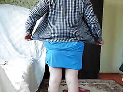 Boy Dress into Girl Dress Amateur BBW White Crossdresser Femboy Model Sissy Slut Ladyboy