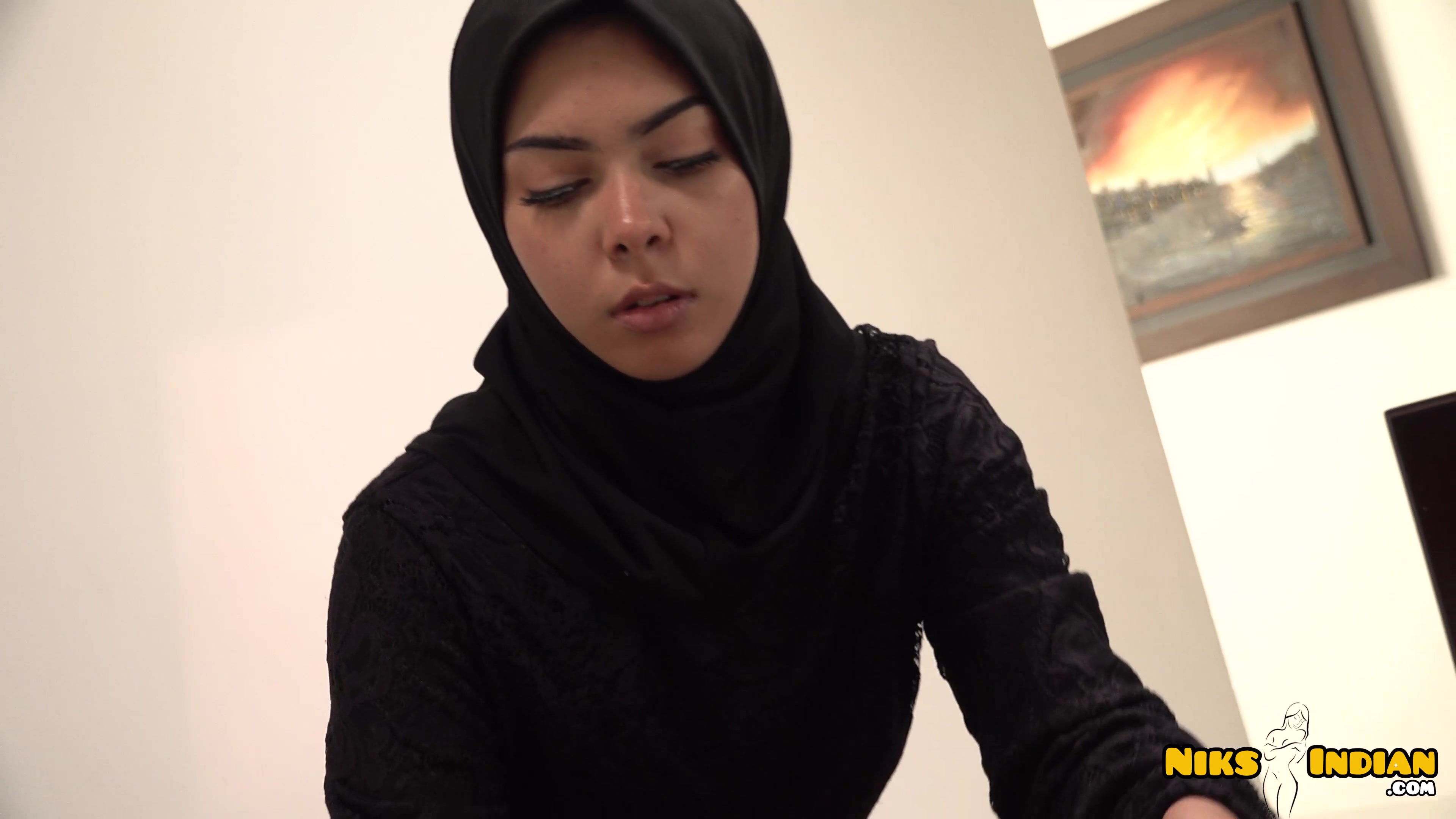 Muslim Hijabi Teen caught seeing Prn and gets Ass Fucked